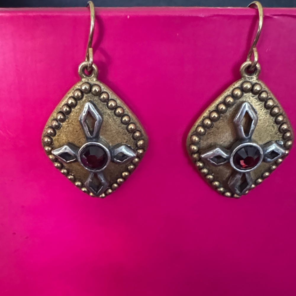 Chicos Gold and Silver Dangle Earrings